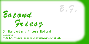 botond friesz business card